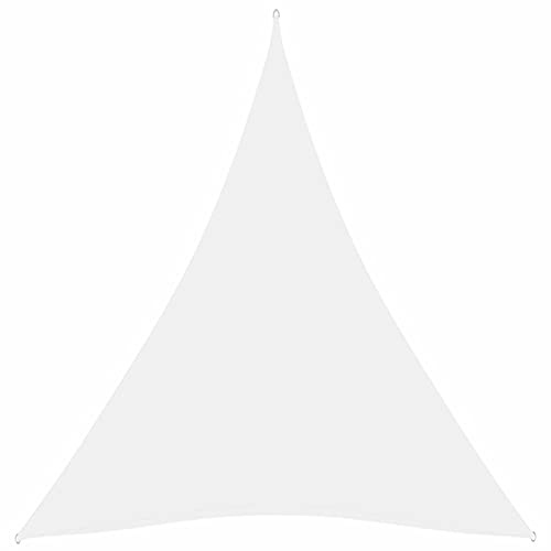 Iiaky Parasole a Vela Oxford Triangolare 4x5x5 m Bianco,Tenda a Vela Impermeabile Rettangolare Vela Ombreggiante Parasole Protezione Raggi U V per Esterno Giardino terrazza