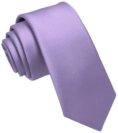 JEMYGINS Schmale Herren Krawatte einfarbig 6cm