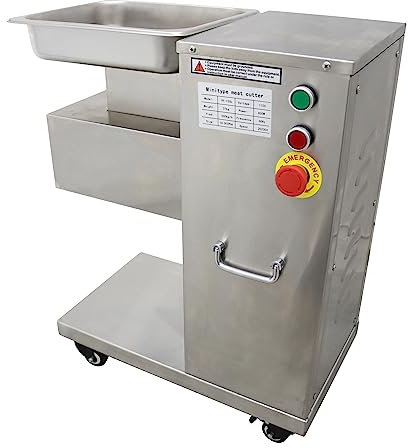 HXLDZOU Meat Grinder, Meat Slicer, Commercial Meat Slicer, Fresh Meat Processing Machine, 850W, 8mm Blade, Suitable for Processing Plants