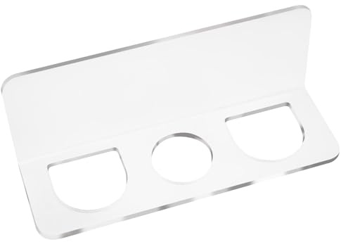 2 Soportes para peines de baño, Soporte para cepillos de Pelo, Organizador de Herramientas para el Cabello con Tres Agujeros, Soporte para Herramientas Calientes montado en la Pared del baño