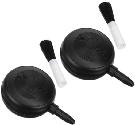 2 Stück Kamera Luftgebläse mit Bürste, Kunststoff, Schwarz | Luftgebläse für Kameraobjektive, Air Duster, Laptop Zubehör für Tastaturen
