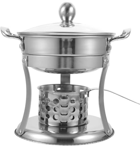 BESPORTBLE Caldera De Acero Inoxidable Fondue Olla Portátil Pequeña para Cocinar Alimentos para Cenas Casa