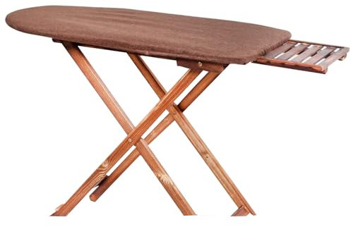 JTPMYFT Table de Planche à Repasser Pliante, Support en Fer en Bois Massif, Support de Planche à Repasser léger, Pliable, antidérapant, réglable en Hauteur