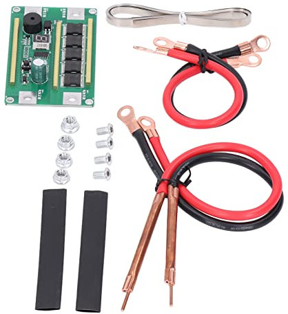 Punktschweißgerät-Leiterplatten-PCB-Set, Hochfrequenzkondensatoren, Messing-Elektroschweißgerät, 10 AWG-Draht, Positive und Negative Markierungen, (Kompletter Bausatz ohne Gehäuse)