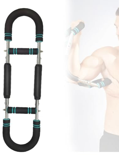 Armtrainer, Brusttraining, tragbarer verstellbarer Brust-Expander, Federwiderstand, Fitnessgerät, Körperstärke, Fitnessgerät für Männer (Blau, 1 Stück)