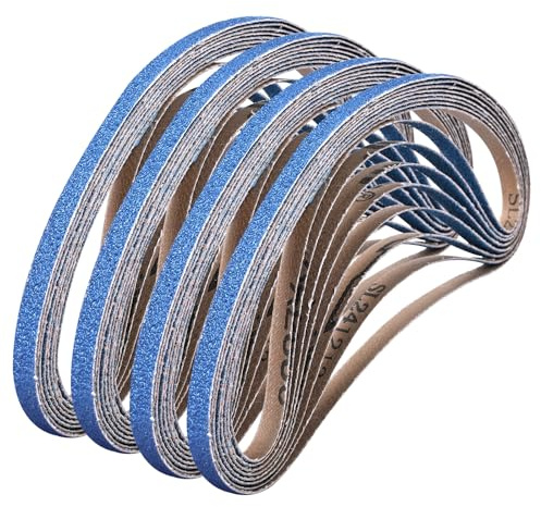 Shineboc 30Pcs Sanding Belt 9 x 533 mm 40 Grit