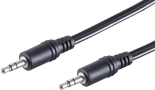 1aTTack.de 1 câble jack stéréo 3,5 mm noir de 0,5 m - Fiche double face - Connexion audio de qualité supérieure - Connecteurs moulés - Contacts nickelés - Parfait pour haut-parleurs et HiFi