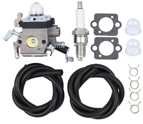 Vergaser Ersatz mit Zündkerze Kraftstoffleitung Primer Pumpe Dichtung Clip | für Wacker Neuson Stampfer für Wacker BS60-2 BS50-2i BS60-2i BS70-2i Motor WM80