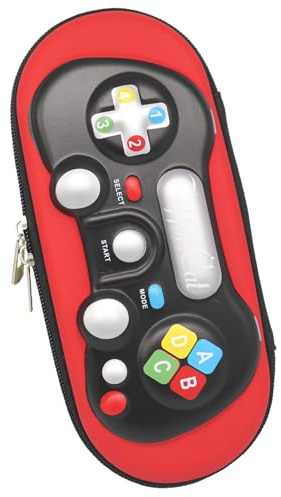 YORISMAL Red Game Pencil Case, große Kapazität Zip Pencil Case, Jungen und Mädchen Schule ab Geschenk, Bürobedarf Tasche, Spiel Geschenk, Spiel Party