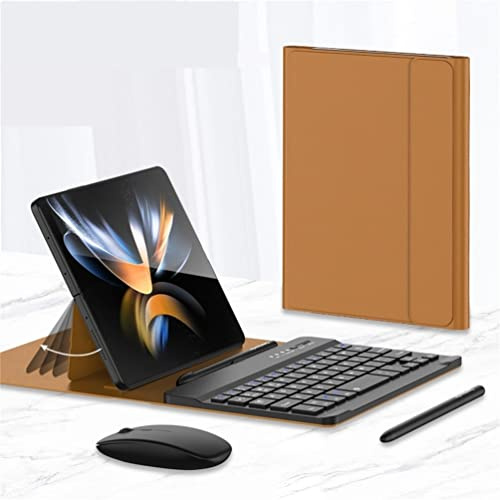Tastiera e mouse Galaxy Z Fold 7 con penna capacitiva compatibile per tastiera Samsung Galaxy Z Fold 7 (marrone)