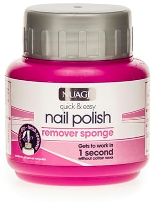 Twist & Out Instant Nail Polish Remover Sponge, Quick & Mess Free Dip-In Pot, Effortlessly Removes Nail Varnish Without Cotton Pads, Travel Friendly & Reusable