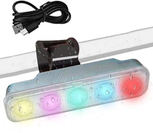 Rechory Cycle Rear Light - LED Bike Lights Back Bright | 4 Modes Brake Flashing Lamp Waterproof Signals Safety Taillights for Urban Biking Riding Night Commuting Cycling