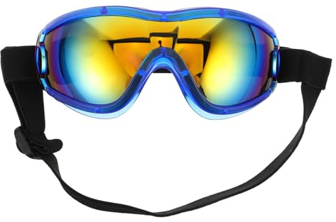 KOMBIUDA Hundebrille mit Uv Schutz Winddicht und Beschlagend Verstellbare rutschfeste Bänder Geeignet für Mittlere und Große Hunde für Motorrad Strand und Outdoor Aktivitäten