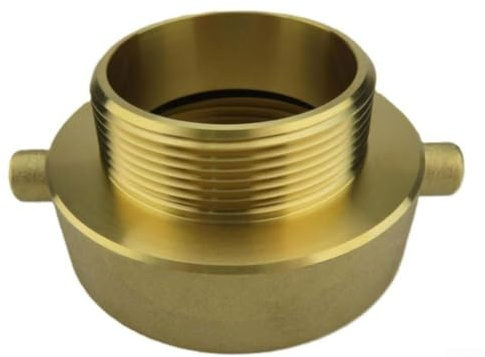 MeevrgR Adaptador de boca de incendios NST a 2 pulgadas NPT de 2.5 pulgadas - Conector giratorio de latón compatible con NFPA para extinción de incendios, riego y uso industrial