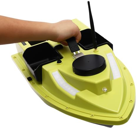 TAPMING Kabelloses RC-Köderboot,GPS-Smart-FischköDerboot,Ferngesteuertes Echolot-Boot,Futterboot Mit Suchscheinwerfer,Ferngesteuertes KöDerboot,Fernsteuerungsdistanz Bis Zu 1640,42 Fuß