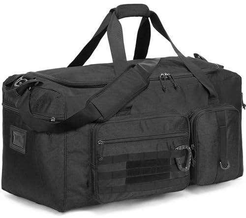 TONRUYN Reisetasche Groß 120L Weekender Reise Handgepäck für Herren Damen Extra Gross Sporttasche mit Schultergurt für Fußball Baseball Urlaub Camping Duffel Bag XL, 32''/80cm Schwarz
