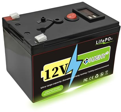 HJGHY Outdoor Portable Battery 12V 12Ah 14Ah 16Ah 18Ah 20Ah Lithium Battery Pack for 0-240W Motor Kits 12 Volt Rechargeable Batteries with Charger,12V20Ah