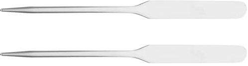 Hemobllo Make Up Mischspatel Langlebiger Metallspatel 2 Stück Edelstahl mit Komfortablem Griff 2stücke Kosmetikspatel in Silber für Foundation Mischen und Nail Art