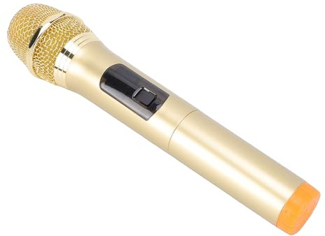 SIXRUN Microphone Portable Dynamique sans Fil, Micro Vocal ABS 2,4 G avec Récepteur USB, Appairage Automatique, Portée de 20 M, 50 Hz à 20 KHz, pour Scène de karaoké, événements en Plein Air et Chant
