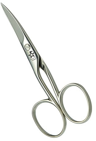 Gifaz Linkshänder-Nagelscheren aus Kohlenstoffstahl Made in Italy: für Maniküre und Pediküre, gebogene Klingen, Länge 9 cm.