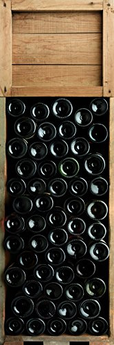 plage Sticker Vin pour Réfrigérateur, Cave à Vin, Réserve, Caisse en Bois, 59,5 cm X 180 cm - Autocollant Vin pour Réfrigérateur, Cave à Vin, Réserve, Noir
