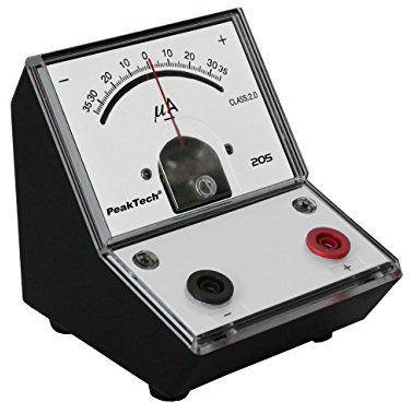 PeakTech P 205-08 Strommessgerät/Amperemeter Analog/Messgerät mit Spiegelskala – Galvanometer +/35Μa