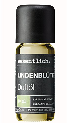 wesentlich. Olio profumato di fiori di tiglio, 10 ml, profumo fine per diffusore e lampada, come profumo per ambienti o per la produzione di candele, oli di alta qualità dalla Germania