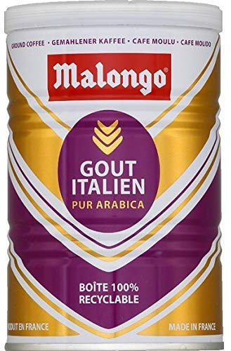 Malongo - Café Moulu Pur Arabica, Goût Italien - La Boîte De 250G - Tarif Dégressif - Option Cadeau