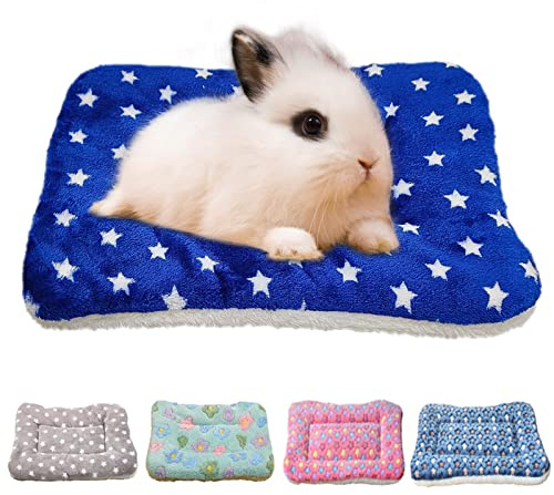 RIOUSSI Warmes Bett für Kleintiere, Kaninchen, Chinchillas, Igel, Baby, Katzen, Frettchen, 35,6 x 30,5 cm, Marineblau