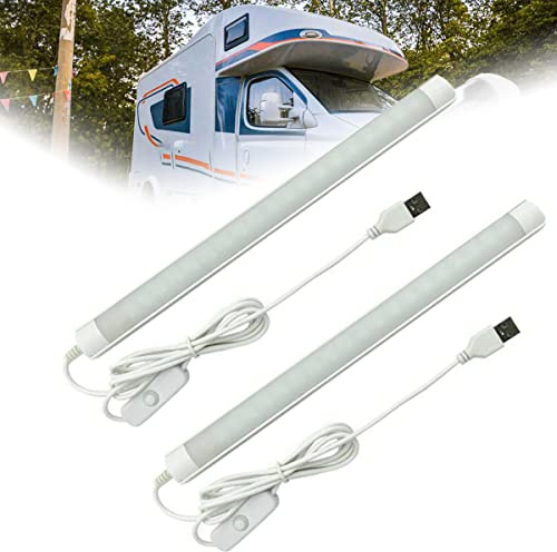 Etomvoop 12V LED Leselampe, DC 12V Wohnmobil USB Powered Innenbeleuchtung, mit ON/OFF für Auto, Wohnmobil, Van, Bus, Caravan Boat