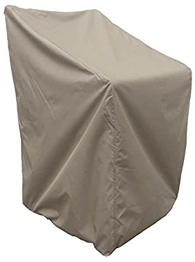 Raffles Covers Schutzhülle für Garten Stapelstühle 70 x 65 H: 115 cm | Atmungsaktiv | Wasserdicht | UV - beständig | Doppelt genähte, PU-versiegelte Naht | Elastischer Kordelzug |