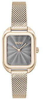 BOSS Analog Quarzuhr für Damen mit Rotgoldfarbenes Edelstahlarmband - 1502683