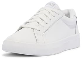 Keds Womens Pursuit Lace Up Sneaker, White Leather, 8 US