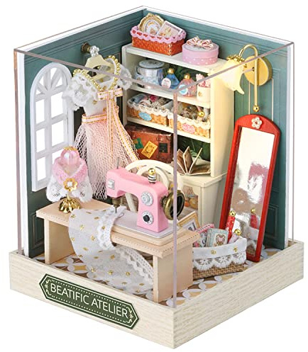 DIY Miniatur Haus Puppenhaus Kits HolzHaus Modell für Jugendliche und Erwachsene Miniaturhaus Zum Selber Bauen Alt Wundervolles Leben LOL Haus (QT047)