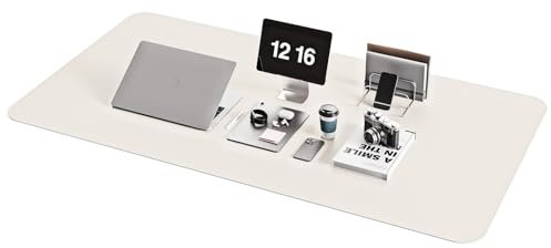 YSAGi Schreibtischunterlage, Mauspad mit Leder und Rutchfeste Wildleder, Multifunktionales Office Mousepad Laptop Schreibunterlage, Tischschutz Unterlage für Büro/Home-Office (Grau, 120x60cm)