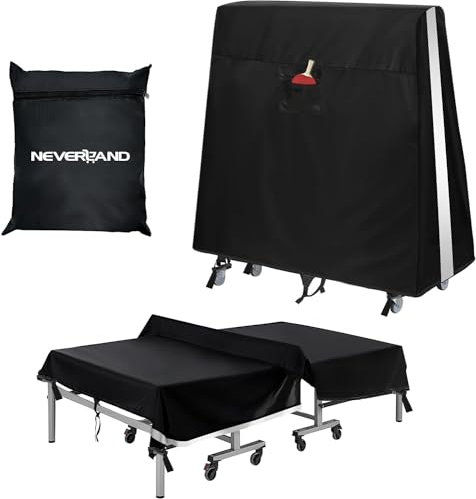 NEVERLAND Wasserdichte Tischtennis Schutzhülle - Oxford 600D Abdeckung für Outdoor und Indoor (165*70*185 cm)