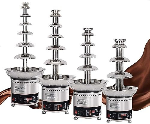 Fuente De Chocolate Comercial De 4 5 6 7 Niveles Máquina De Fuente De Fondue De Chocolate De Acero Inoxidable para Fiestas Bodas Eventos Restaurantes,7Tier