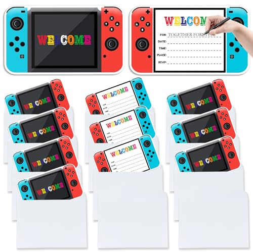 HSLXBY 12 Pezzi Biglietti Invito Compleanno,Inviti Per Feste Per Bambini,Invito Festa Di Compleanno Bimbo,È La Lettera Di Invito Perfetta Della Prossima Festa Di Compleanno