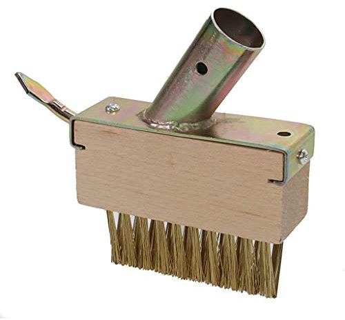 Brosse à poils en acier - Brosse de nettoyage pour joints - Grattoir à joints - Brosse de désherbage - Brosse à joints - Pratique - Manuel - Brosse en acier