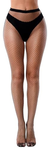 lmotpe Black Fishnet Stockings for Women Medium Mesh Fishnets Womens Fishnet Tights Stockings for Women