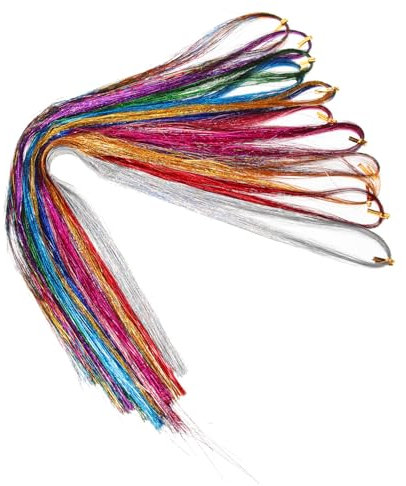 SOESFOUFU Feenhaar Lametta Haar Glitzer Fürs Haar Glitzersträhnen Fürs Lametta Fürs Funkelnde Glitzer-lametta Für Frauen