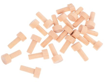 SEWOART 20stücke Mini Holzklammern Aus Massivem Holz Für Diy Handwerk Und Holzprojekte Rundkopf Holznägel Für Zugräder Und Kreative Anwendungen