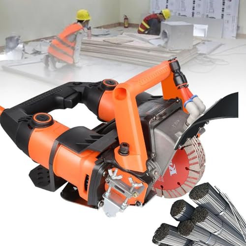 ZHJOPP 5200w Wall Groove Cutting Machine Electric Brick, Professional Dust-Free Wall Slotting Machine, Fast Slotting, No Card Machine, Easy to Operate