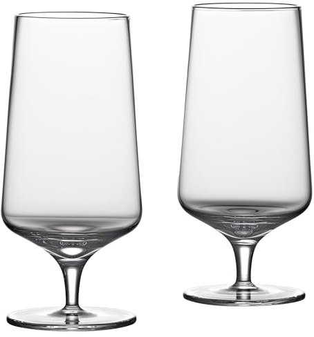 Zone Denmark Rocks Biergläser – Mundgeblasenes Glas – Spülmaschinengeeignet – 50 cl – Höhe 18 cm – Transparent – 2 Stück