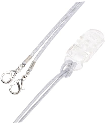 VICASKY 3 pezzi Clip Amplificatore Acustico Antismarrimento con Cordino Protettivo Grigio e Leggero per Anziani e Adatto Modelli di Apparecchi Uditivi Quotidiano e Sportivo