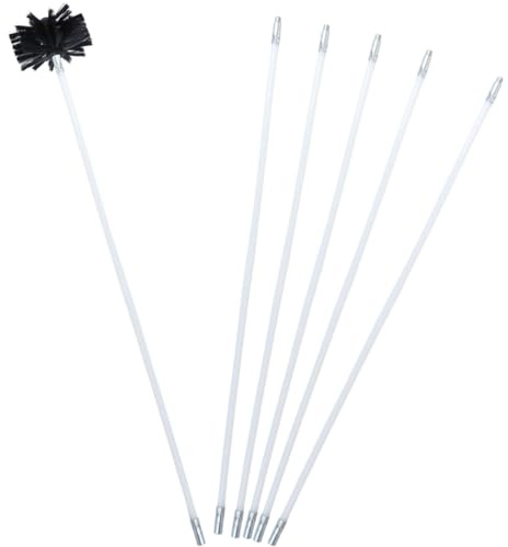 ROMISBABA Brosse de Ramonage Cheminée Nylon 100Mm 6 Tiges 600Mm Outil Nettoyage Conduits D’Air et Évent Sèche-Linge Kit Pratique Cuisine et Entretien Ramoneur