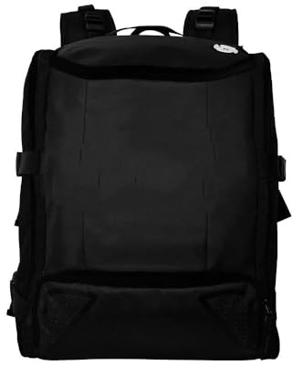 SDGBCXD Rollerblading Backpack， Ski Boot Backpack Travel Bag Inline Ice Roller Speed Skating Skates Rucksack(Big Black)