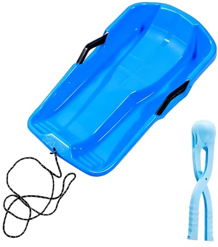 Luge de Luge à Grande Vitesse - Luge à Neige légère et Robuste en polyéthylène pour la Neige, la pelouse - pour Les familles, Les, Les Adultes, Les Filles, Les Adolescents