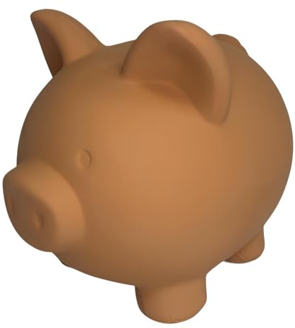 Maialino Salvadanaio in Terracotta cm 24 Salvadanaio Grande Classico in Terracotta da Rompere Senza Tappo Rifinito a Mano Grezzo in Coccio Porcellino in Ceramica Tradizionale Porta Monete Banconote