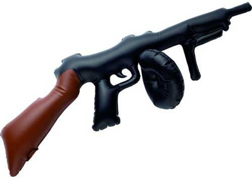 Inflatable Tommy Gun 75cms - Single